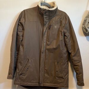 Ariat Women's Brown Field Jacket with Sherpa Collar